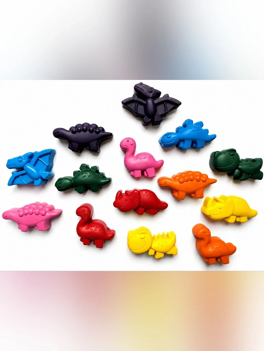 Set of 3 Handmade Dinosaur Crayons for Party Favors/Gifts